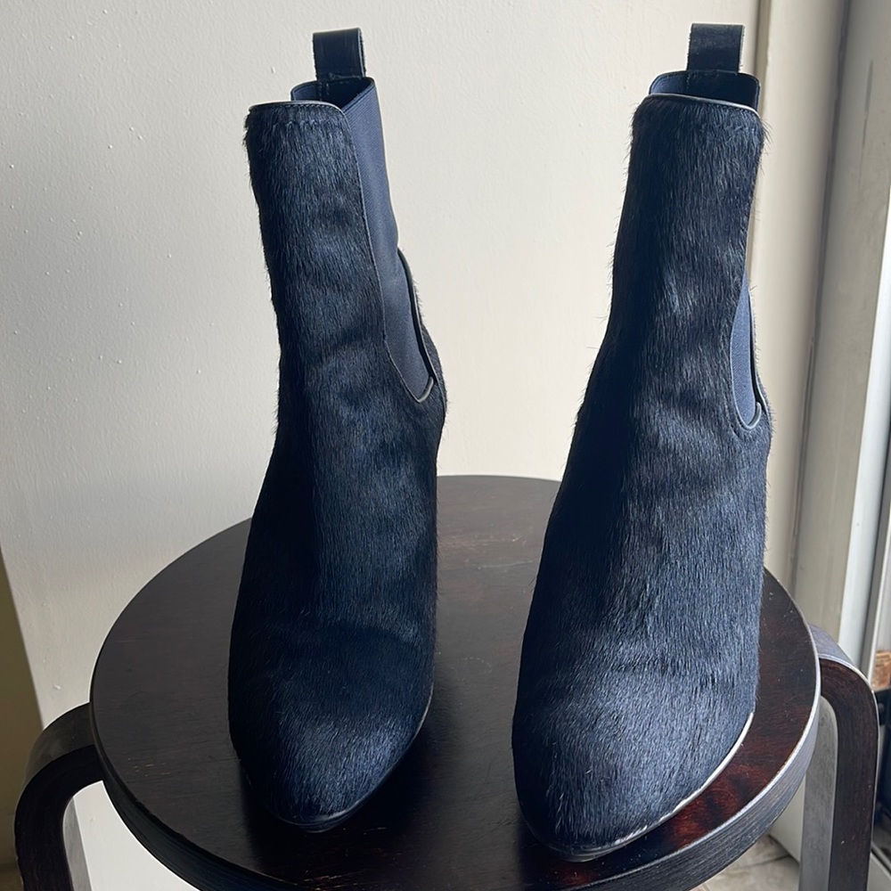 Aquatalia pony hair ankle boots